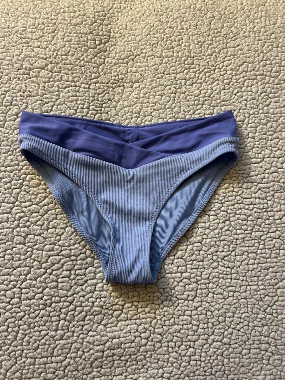 Aerie -- blue ribbed swim bikini bottoms